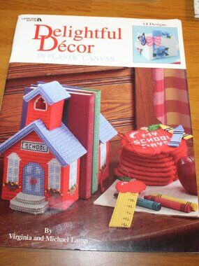 Delightful Decor in Plastic Canvas Leisure Art Book 14 Designs Craft Instruction